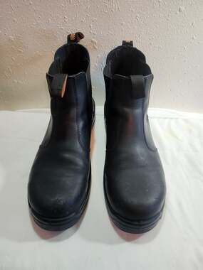 Aggressor Black Leather Chelsea Pull-On Safety Work Boots